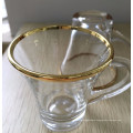 personalized unique shaped shot glass glass cup gold